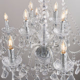 Amos Clarence 12lt Acrylic & Steel Chandelier –  from Amos Lighting + Home