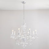 Amos Clarence 8lt Acrylic & Steel Chandelier –  from Amos Lighting + Home