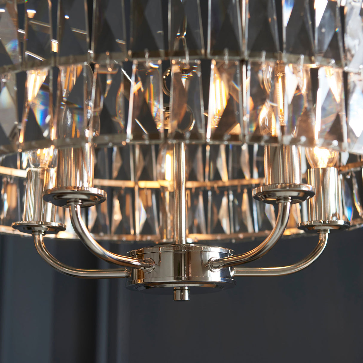 Amos Clifton 5lt Chandelier Bright Nickel –  from Amos Lighting + Home