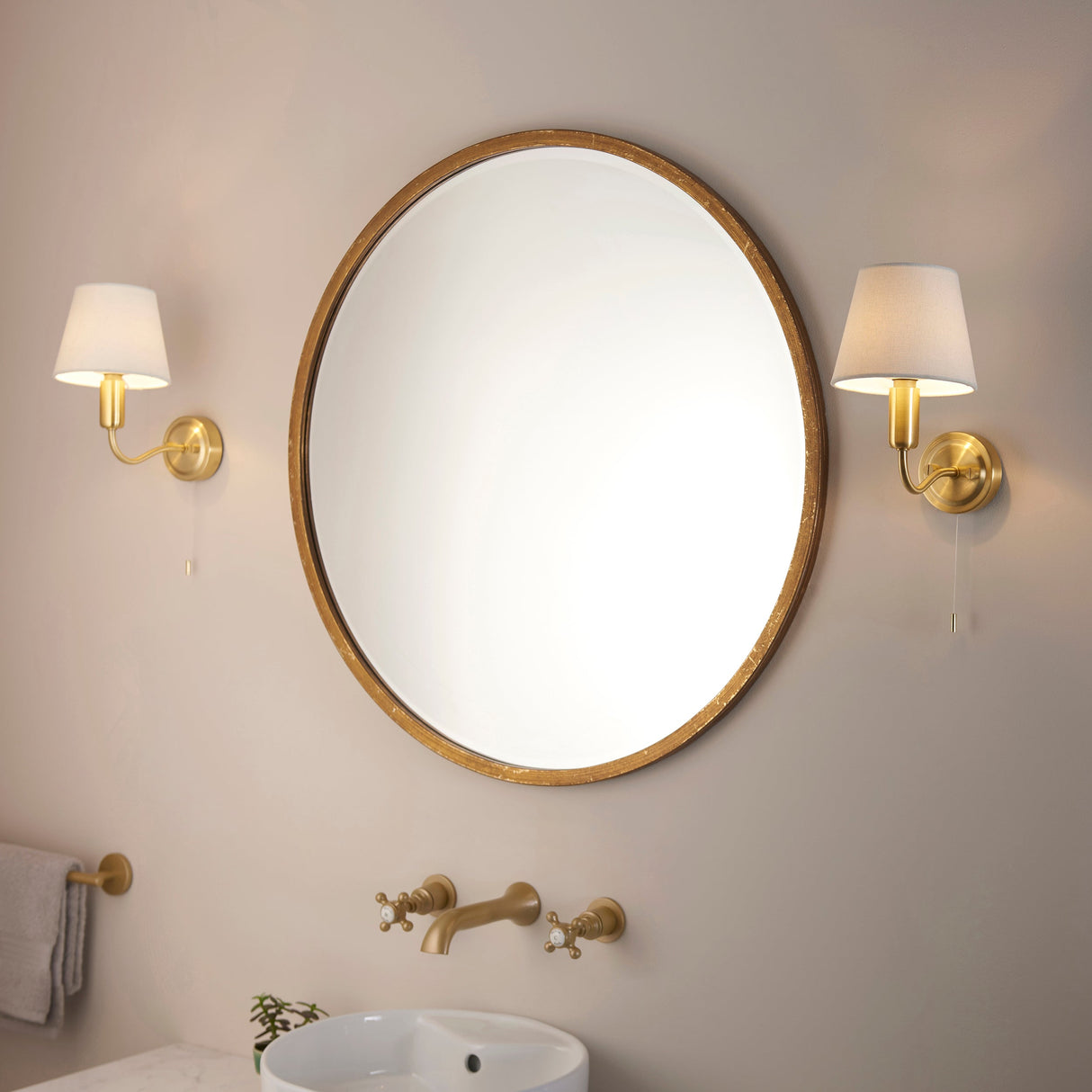 Amos Conway Bathroom Wall Light Brushed Gold –  from Amos Lighting + Home