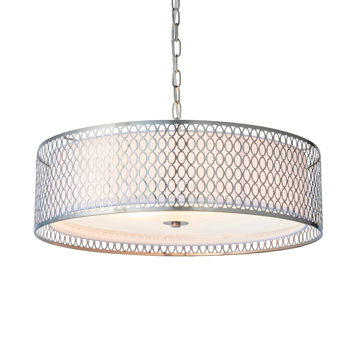 Endon Cordero 3lt Pendant Satin Nickel –  from Amos Lighting + Home