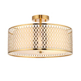 Endon Cordero Flush Ceiling Light Gold –  from Amos Lighting + Home