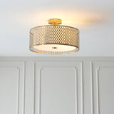 Endon Cordero Flush Ceiling Light Gold –  from Amos Lighting + Home