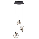 Endon Cosma Black LED 3lt Pendant Cluster –  from Amos Lighting + Home