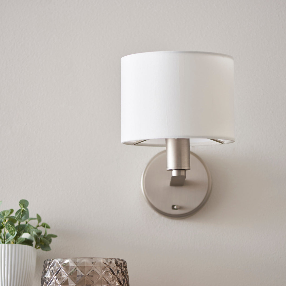 Amos Daley Wall Light Matt Nickel –  from Amos Lighting + Home