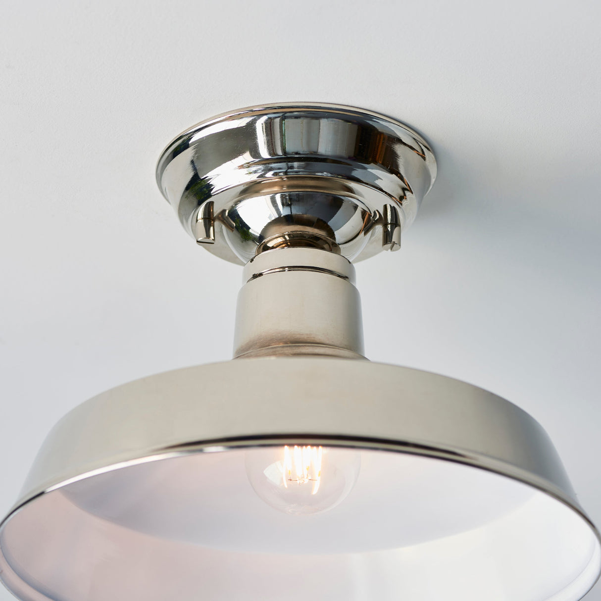 Amos Darton Polished Nickel Semi flush Ceiling Light –  from Amos Lighting + Home