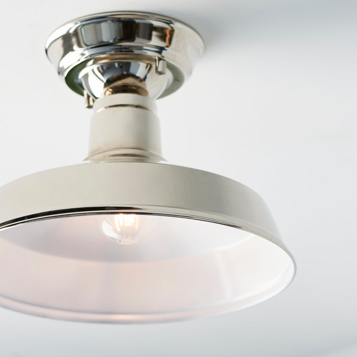 Amos Darton Polished Nickel Semi flush Ceiling Light –  from Amos Lighting + Home