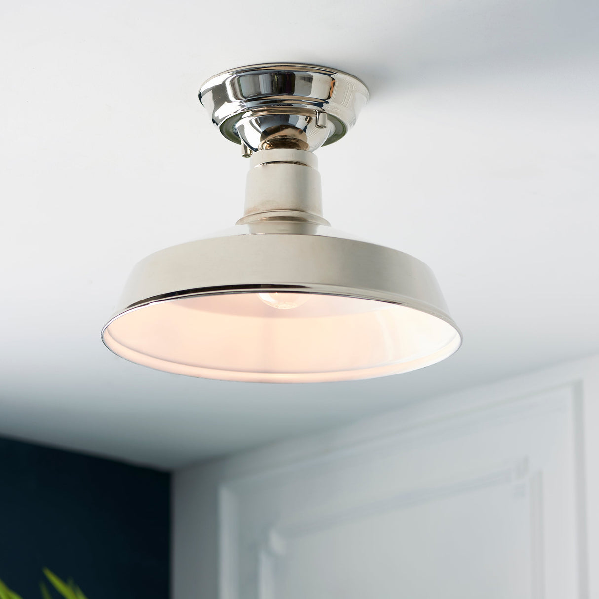 Amos Darton Polished Nickel Semi flush Ceiling Light –  from Amos Lighting + Home