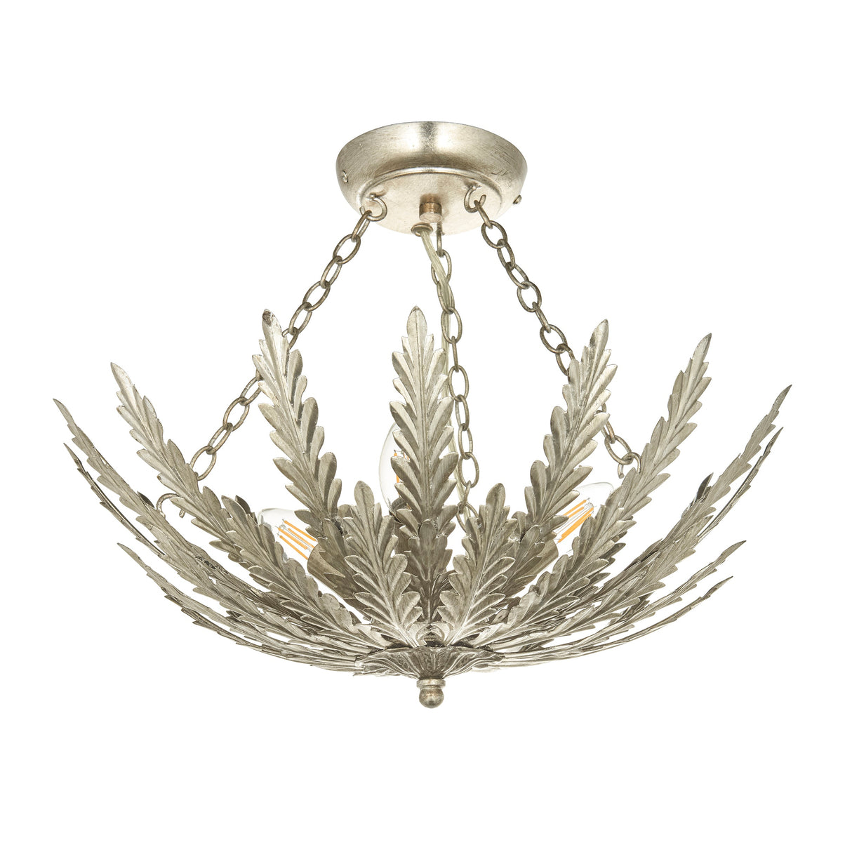 Endon Delphine 3lt Flush Silver Leaf –  from Amos Lighting + Home