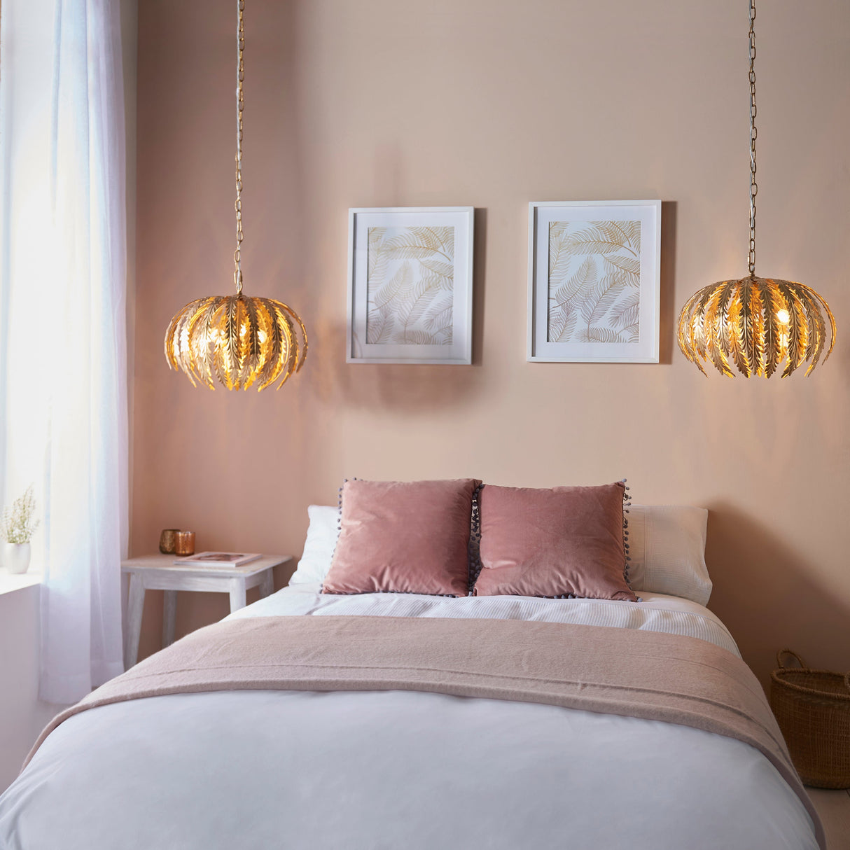 Endon Delphine Pendant Gold Leaf –  from Amos Lighting + Home