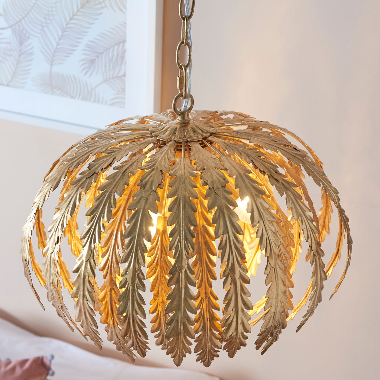 Endon Delphine Pendant Gold Leaf –  from Amos Lighting + Home