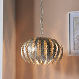 Endon Delphine Pendant Silver Leaf –  from Amos Lighting + Home