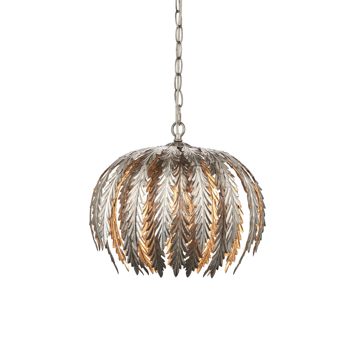 Endon Delphine Pendant Silver Leaf Small –  from Amos Lighting + Home