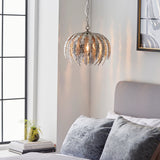 Endon Delphine Pendant Silver Leaf Small –  from Amos Lighting + Home