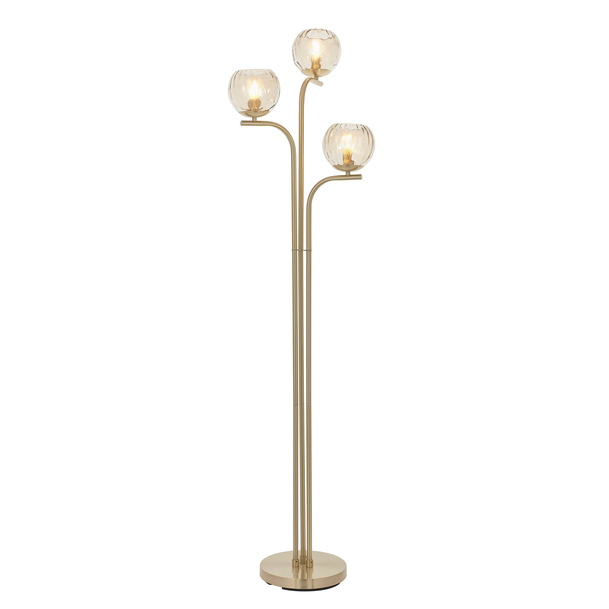 Endon Dimple Floor Lamp Satin Brass –  from Amos Lighting + Home