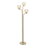 Endon Dimple Floor Lamp Satin Brass –  from Amos Lighting + Home