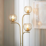 Endon Dimple Floor Lamp Satin Brass –  from Amos Lighting + Home