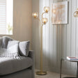 Endon Dimple Floor Lamp Satin Brass –  from Amos Lighting + Home