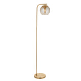 Endon Dimple Single Floor Lamp Satin Brass –  from Amos Lighting + Home