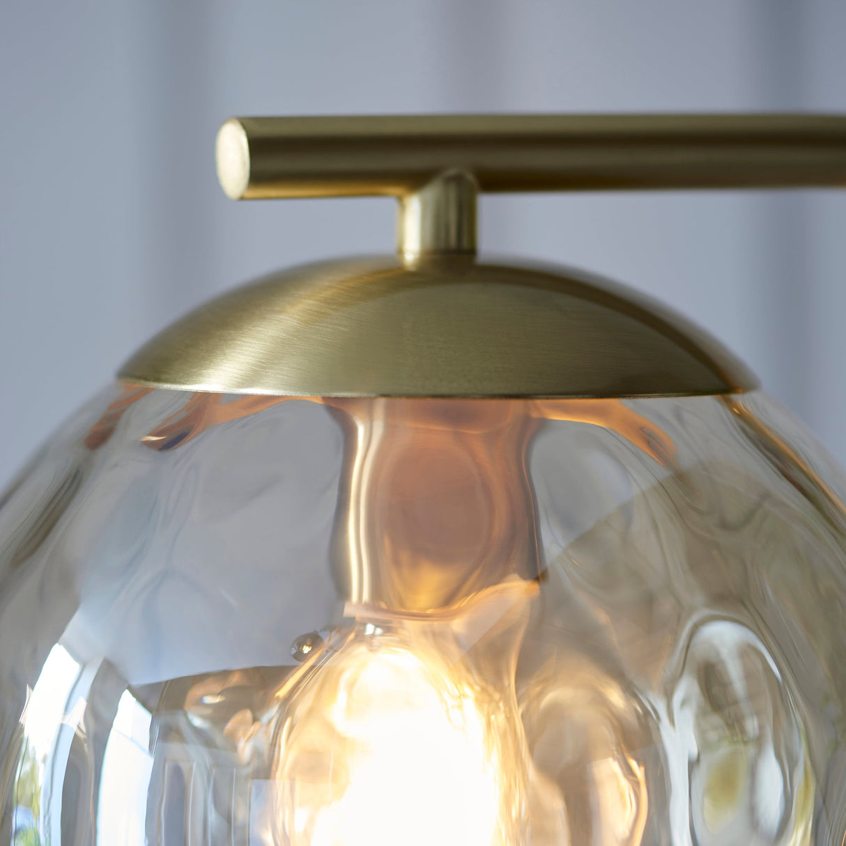 Endon Dimple Single Floor Lamp Satin Brass –  from Amos Lighting + Home