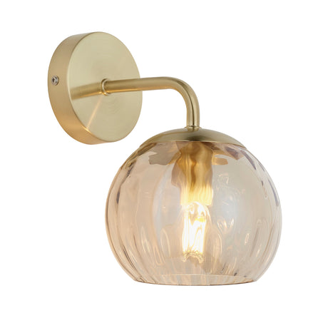 Endon Dimple Wall Light Satin Brass –  from Amos Lighting + Home