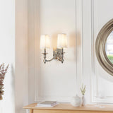 Amos Domina Nickel Twin Wall Light –  from Amos Lighting + Home