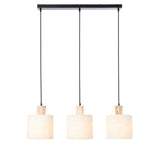 Amos Durban 3lt Bar Pendant Natural Wood & Linen –  from Amos Lighting + Home