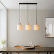 Amos Durban 3lt Bar Pendant Natural Wood & Linen –  from Amos Lighting + Home