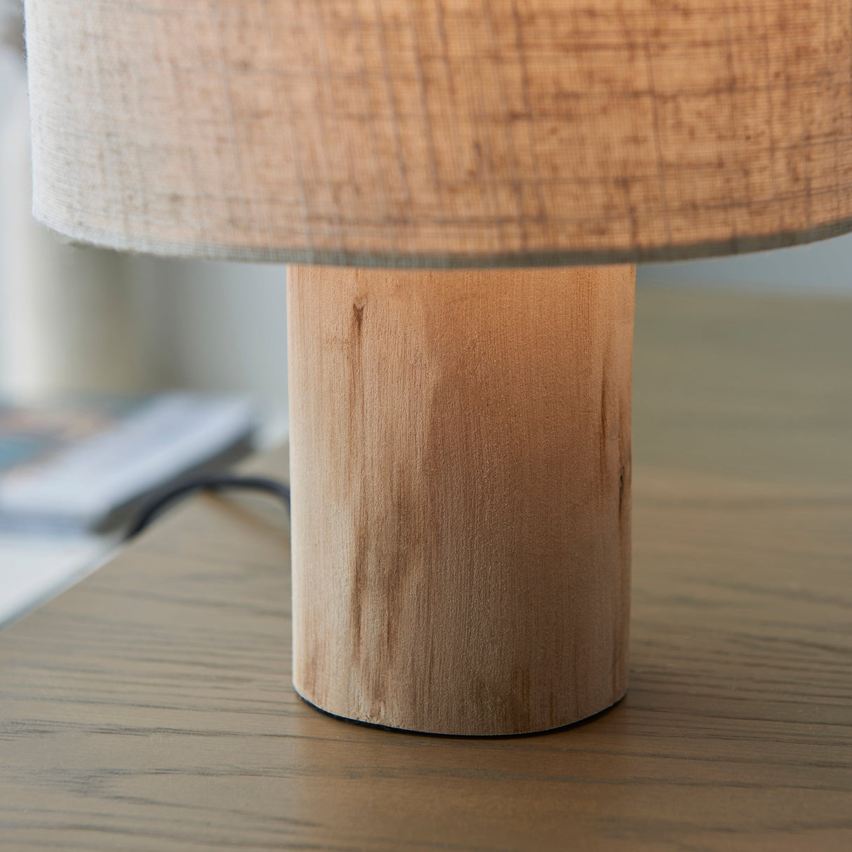 Amos Durban Table Lamp Natural Wood & Linen –  from Amos Lighting + Home