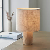 Amos Durban Table Lamp Natural Wood & Linen –  from Amos Lighting + Home