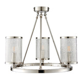 Endon Easton Nickel 3lt Semi flush Ceiling Light –  from Amos Lighting + Home