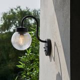 Amos Eldon Outdoor Wall Light Textured Black &amp; Ribbed Glass –  from Amos Lighting + Home