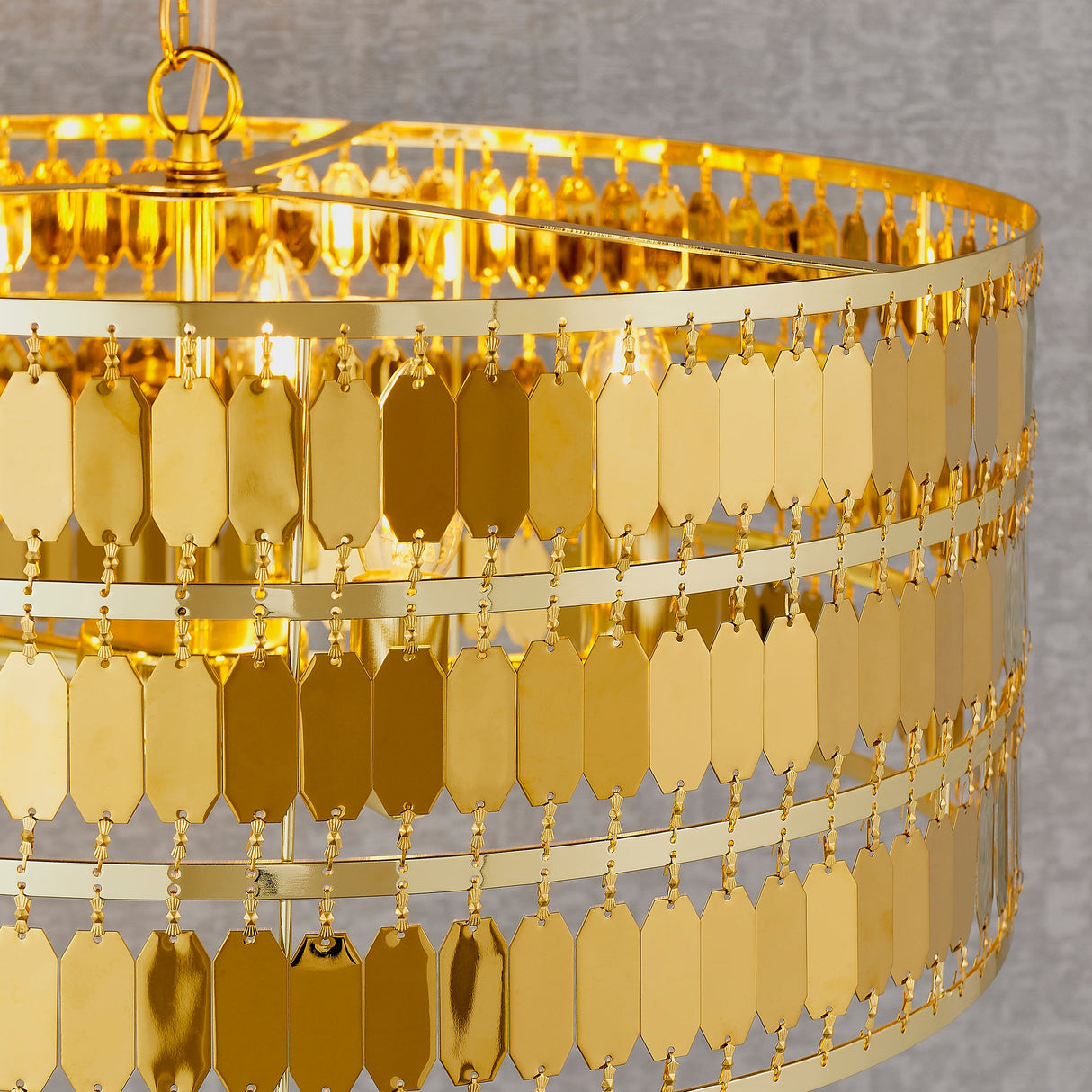 Endon Eldora 5lt Pendant Gold –  from Amos Lighting + Home