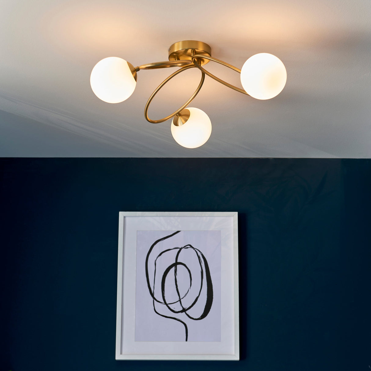 Amos Ellipse 3lt Semi flush –  from Amos Lighting + Home