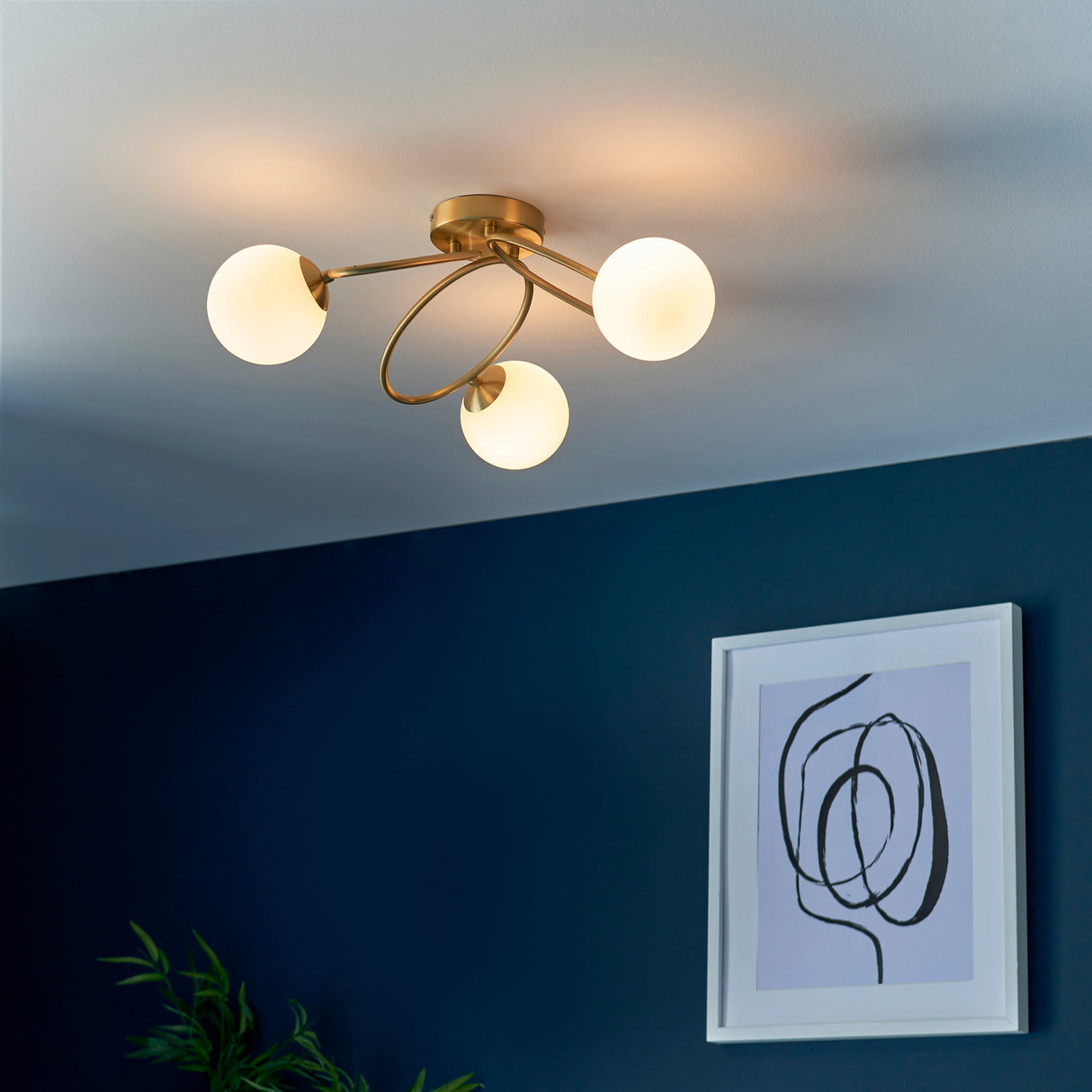 Amos Ellipse 3lt Semi flush –  from Amos Lighting + Home