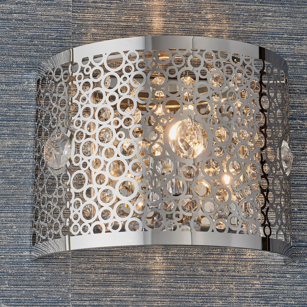 Endon Fayola Chrome & Crystal Wall Light –  from Amos Lighting + Home