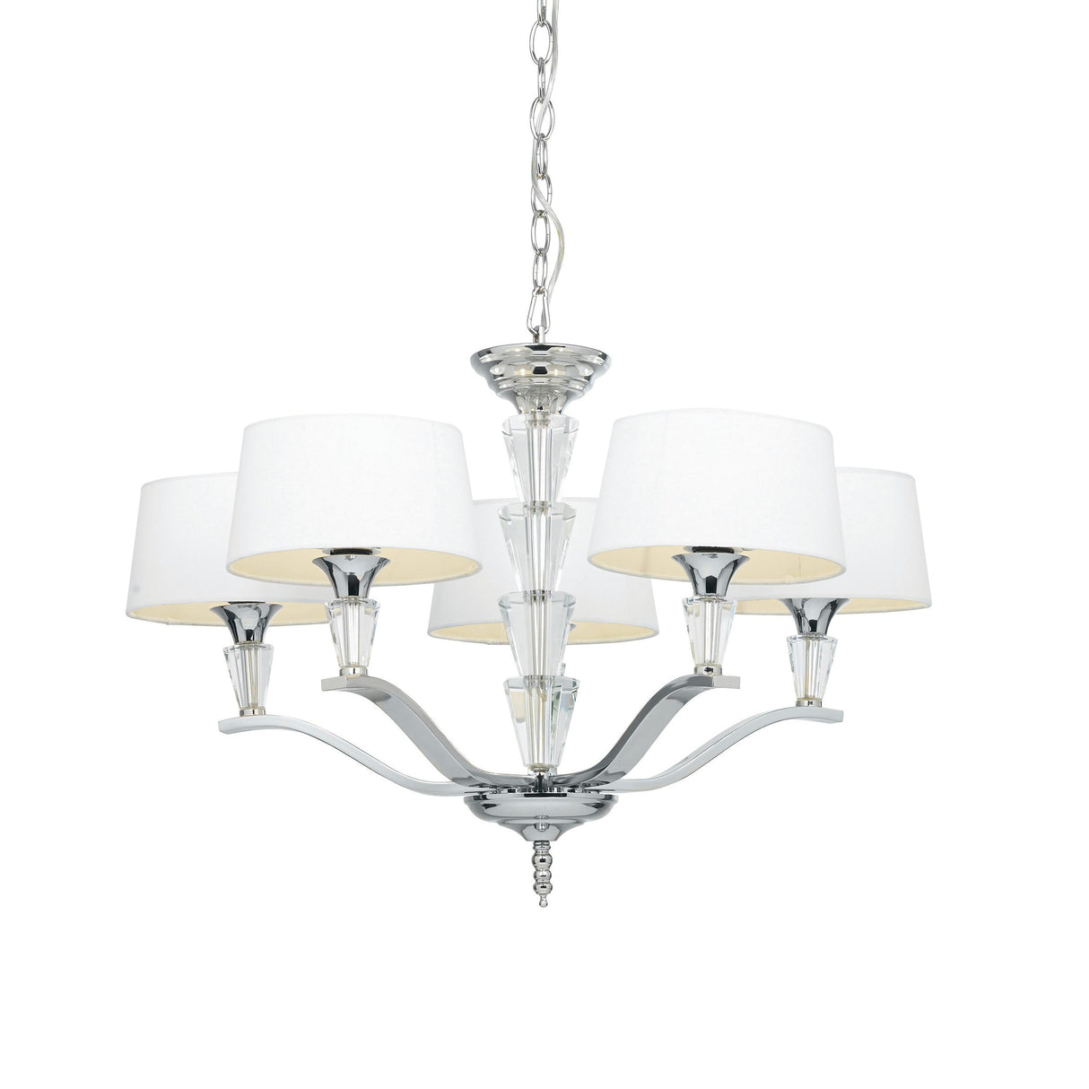 Amos Fiennes 5lt Chandelier with Shades –  from Amos Lighting + Home