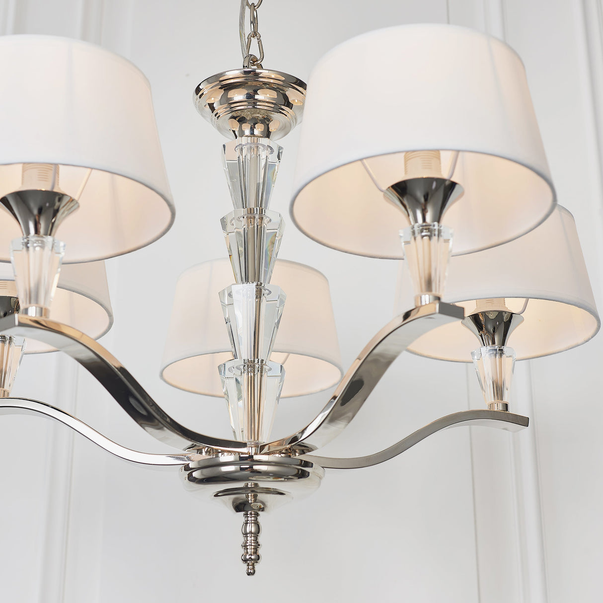 Amos Fiennes 5lt Chandelier with Shades –  from Amos Lighting + Home