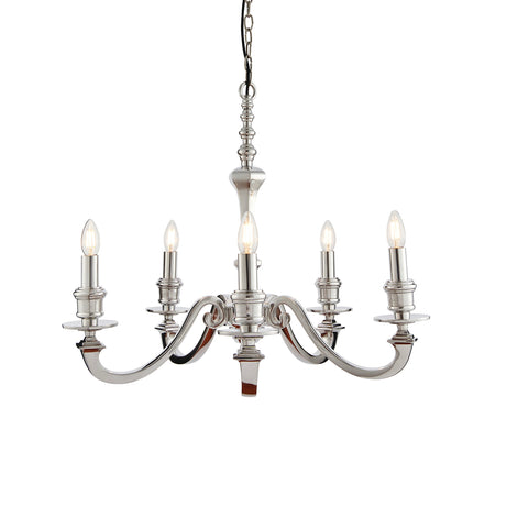 Amos Finsbury 5lt Chandelier Polished Aluminium –  from Amos Lighting + Home