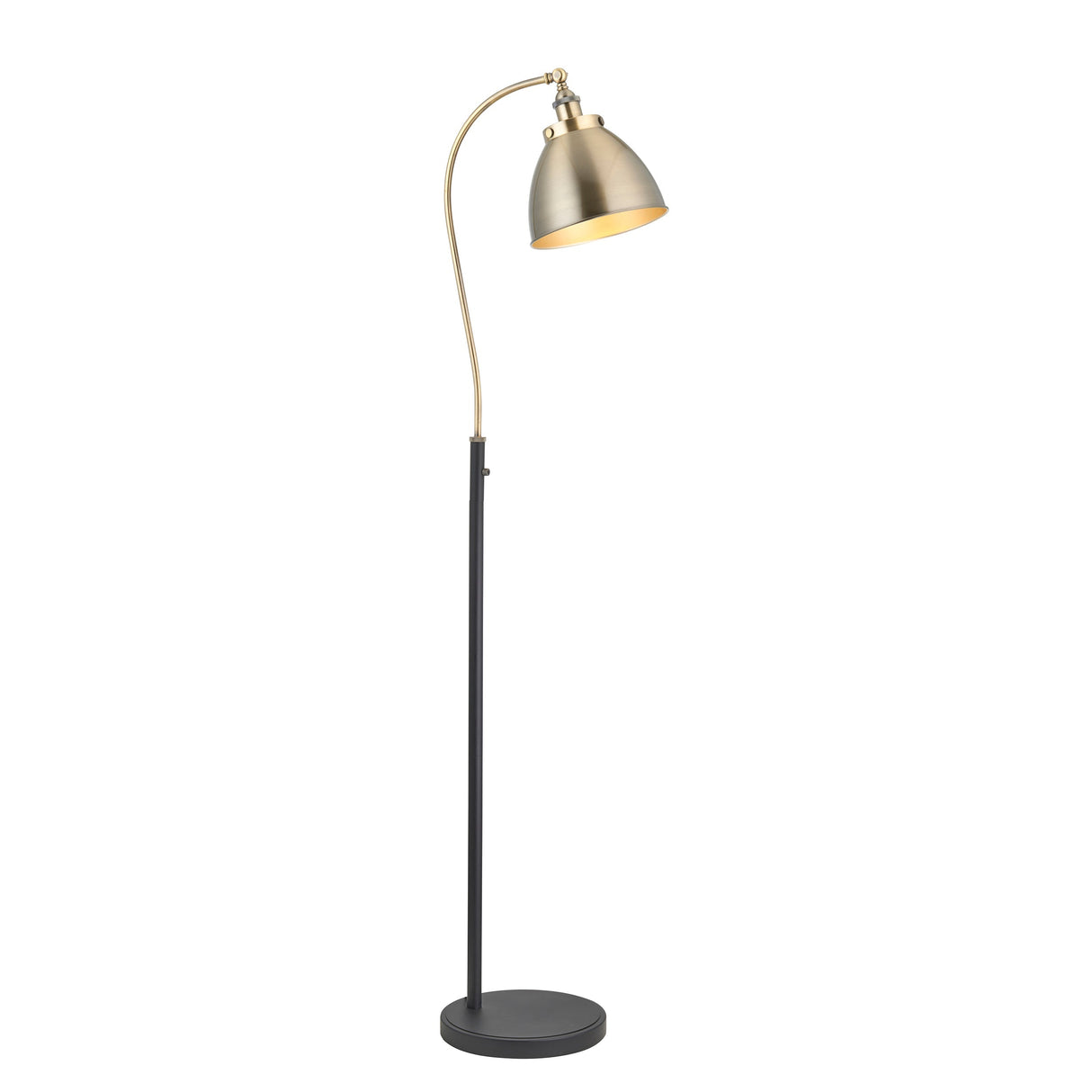 Amos Franklin Floor Lamp Antique Brass & Black –  from Amos Lighting + Home