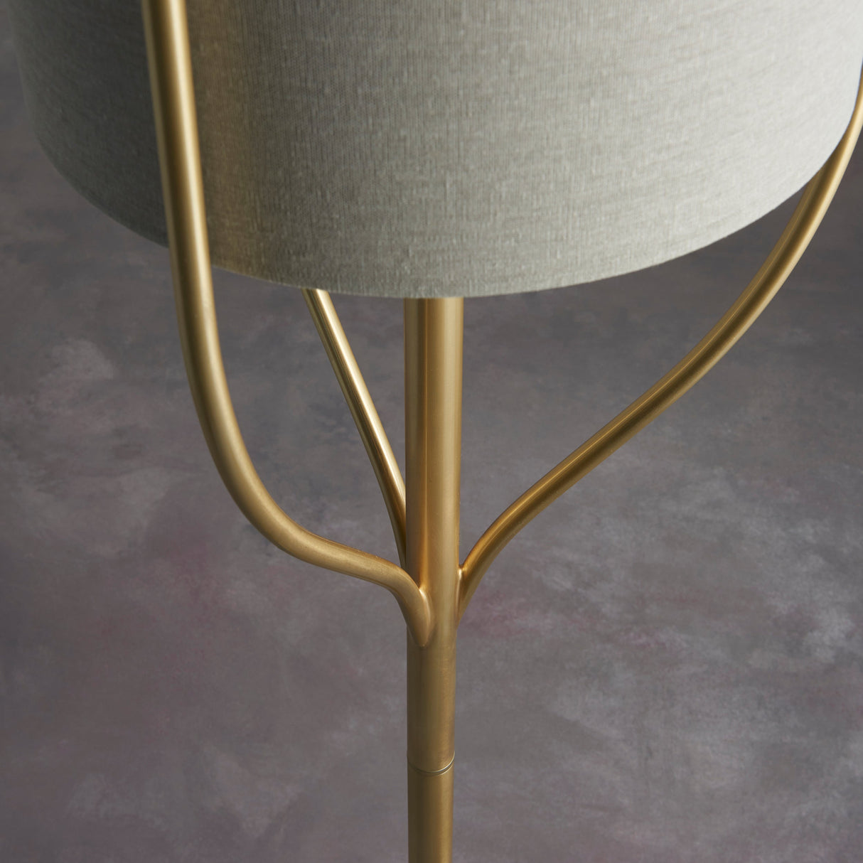 Amos Fraser Satin Brass Floor Lamp with Shade –  from Amos Lighting + Home