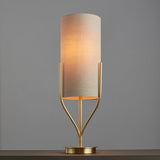 Amos Fraser Satin Brass Table Lamp with Shade –  from Amos Lighting + Home