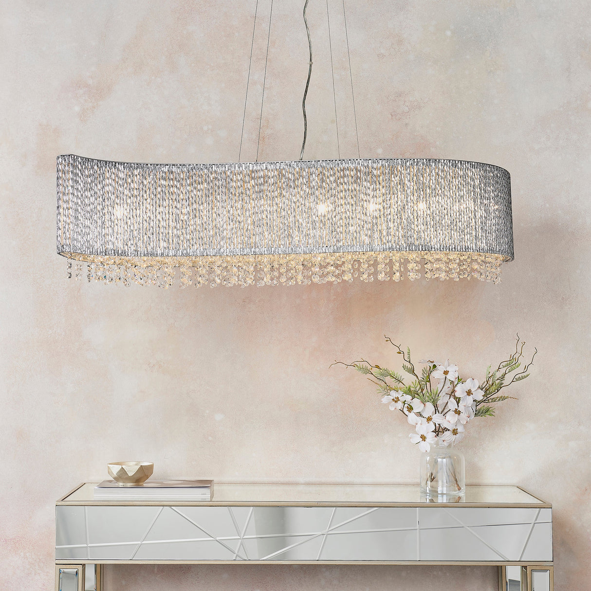 Endon Galina Crystal 8lt Pendant –  from Amos Lighting + Home