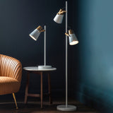 Amos Gerik Floor Lamp White & Aged Brass –  from Amos Lighting + Home