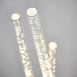 Endon Glacier 3lt floor Lamp Polished stainless steel & clear bubble acrylic