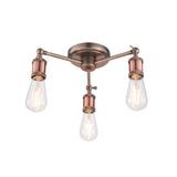 Amos Hal 3lt Semi flush Aged Pewter & Copper –  from Amos Lighting + Home