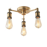 Amos Hal 3lt Semi flush Antique Brass –  from Amos Lighting + Home