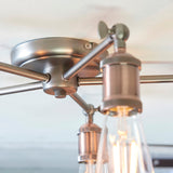 Amos Hal 5lt Semi flush Aged Pewter & Copper –  from Amos Lighting + Home