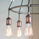 Amos Hal 6lt Cartwheel Pendant Aged Pewter & Copper –  from Amos Lighting + Home