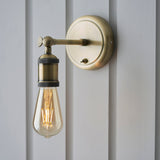 Amos Hal Wall Light Antique Brass –  from Amos Lighting + Home